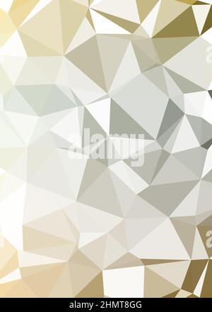 Abstract Low Polygon color Generative Art background illustration Stock Vector