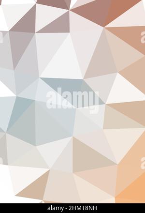 Abstract Low Polygon color Generative Art background illustration Stock Vector