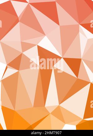 Abstract Low Polygon color Generative Art background illustration Stock Vector