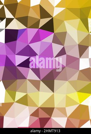 Abstract Low Polygon color Generative Art background illustration Stock Vector