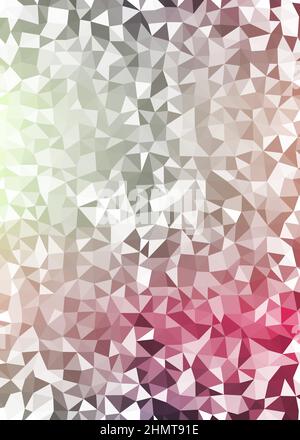Abstract Low Polygon color Generative Art background illustration Stock Vector