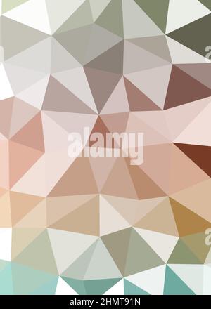 Abstract Low Polygon color Generative Art background illustration Stock Vector