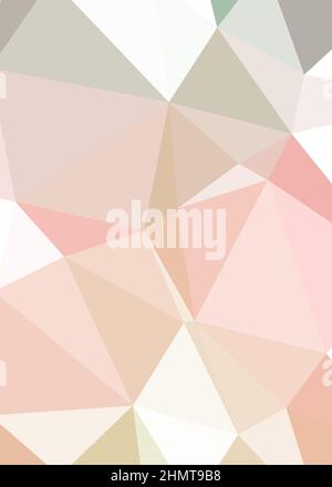 Abstract Low Polygon color Generative Art background illustration Stock Vector