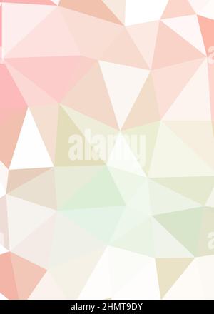 Abstract Low Polygon color Generative Art background illustration Stock Vector