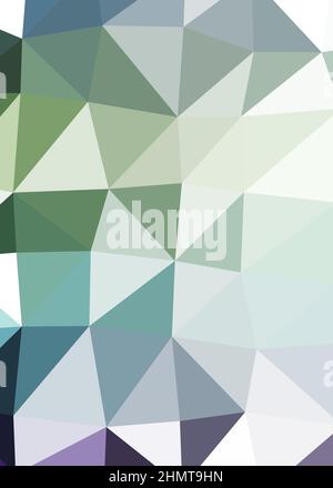 Abstract Low Polygon color Generative Art background illustration Stock Vector