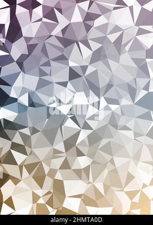 Abstract Low Polygon color Generative Art background illustration Stock Vector