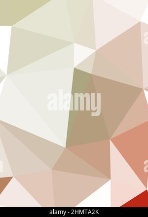 Abstract Low Polygon color Generative Art background illustration Stock Vector