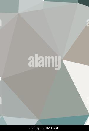 Abstract Low Polygon color Generative Art background illustration Stock Vector