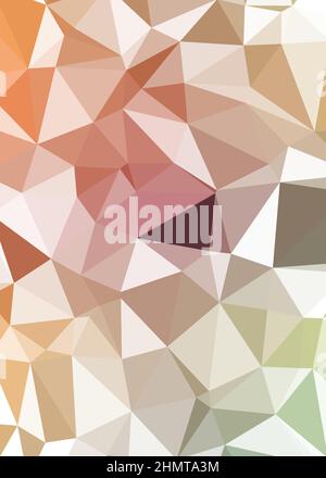 Abstract Low Polygon color Generative Art background illustration Stock Vector