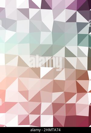 Abstract Low Polygon color Generative Art background illustration Stock Vector