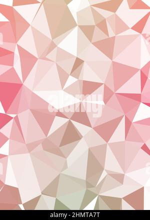 Abstract Low Polygon color Generative Art background illustration Stock Vector