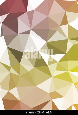Abstract Low Polygon color Generative Art background illustration Stock Vector