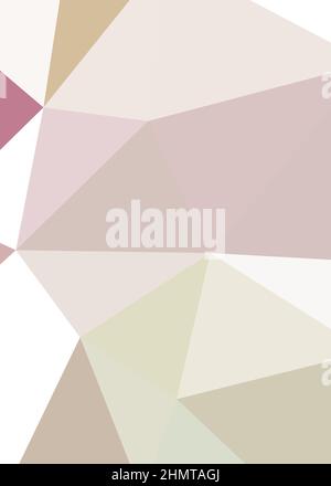 Abstract Low Polygon color Generative Art background illustration Stock Vector