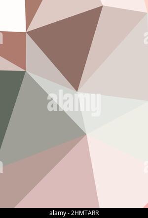 Abstract Low Polygon color Generative Art background illustration Stock Vector