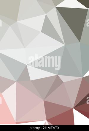 Abstract Low Polygon color Generative Art background illustration Stock Vector