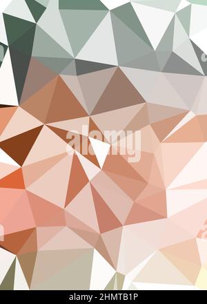 Abstract Low Polygon color Generative Art background illustration Stock Vector