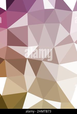 Abstract Low Polygon color Generative Art background illustration Stock Vector
