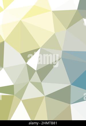 Abstract Low Polygon color Generative Art background illustration Stock Vector