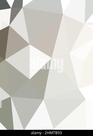 Abstract Low Polygon color Generative Art background illustration Stock Vector