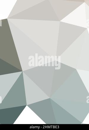 Abstract Low Polygon color Generative Art background illustration Stock Vector