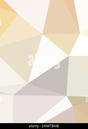 Abstract Low Polygon color Generative Art background illustration Stock Vector