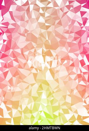 Abstract Low Polygon color Generative Art background illustration Stock Vector