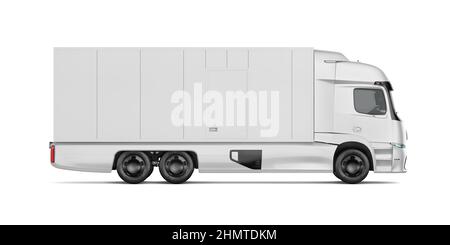 Truck Camion Mockup 3D Rendering Stock Photo