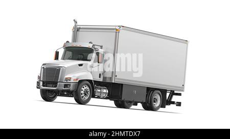 Truck Camion Mockup 3D Rendering Stock Photo