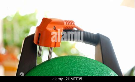 Electrical plug terminal on the table Stock Photo