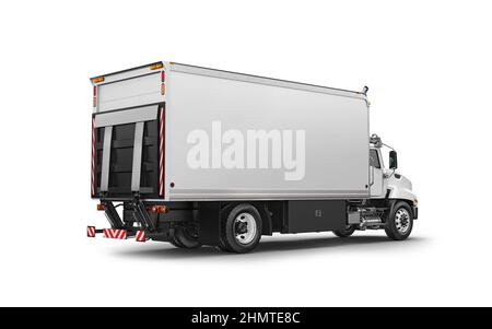 Truck Camion Mockup 3D Rendering Stock Photo