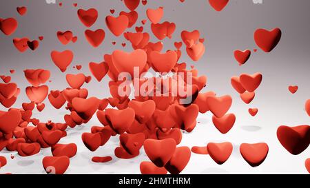 Valentine's Day background with hearts Stock Photo