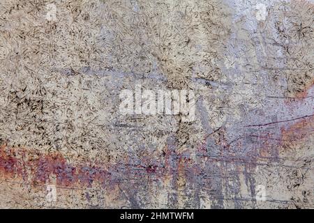 Abstract weathered grunge gray brown stone wall textured background  Stock Photo