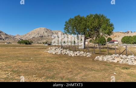 A country of stones, Taşeli Plateau. Taşeli Plateau is a karstic plateau rising between Antalya and Mersin provinces in the Mediterranean Region of ou Stock Photo