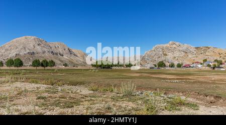 A country of stones, Taşeli Plateau. Taşeli Plateau is a karstic plateau rising between Antalya and Mersin provinces in the Mediterranean Region of ou Stock Photo