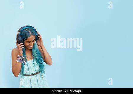 Headsets are the bomb Stock Photo