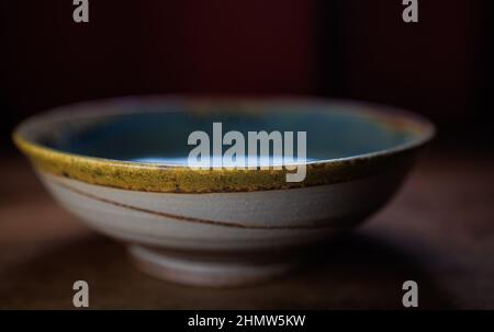 Handmade ceramic bowl empty Stock Photo
