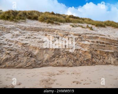 Sand Dune Erosion Caused By Storm Damage Cefrn Sidan Beach Pembrey ...