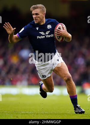 Scotland's Chris Harris during the Guinness Six Nations match at the Principality Stadium, Cardiff. Picture date: Saturday February 12, 2022. Stock Photo