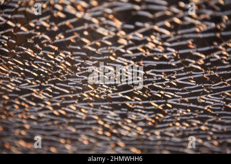 Cracked tempered glass close up Stock Photo