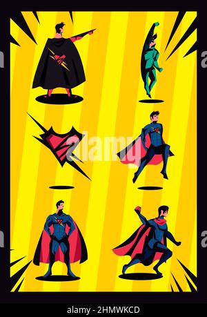 Superheroes vector icons. Super power superhero heroic symbols. Super ...
