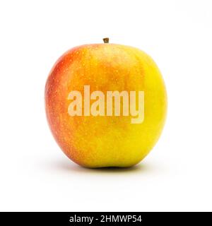 red yellow apple on white Stock Photo