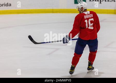 Coral Springs, FL, USA. 12th February 2022. 11 Jonathan Huberdeau (A)  during Florida Panthers Training Session.