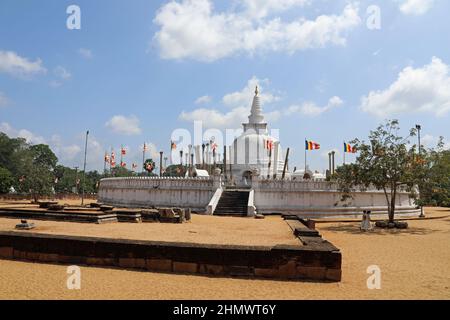 Thuparamaya Buddhist Temple at Anuradhapura in Sri Lanka Stock Photo