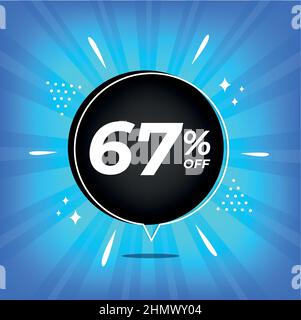 67 sixty seven percent vector circle chart, percentage diagram graph ...