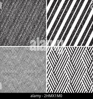 4 different vector patterns in the same package(eps). One pattern is paid and 3 are free (white dividing lines) Stock Vector