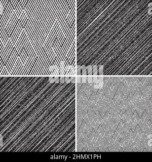 4 different vector patterns in the same package(eps). One pattern is paid and 3 are free (white dividing lines) Stock Vector