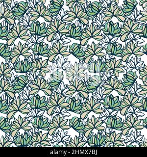 Cactus pastel color seamlees pattern, summer background Stock Vector