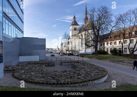 Historical ruins of Ancient Roman empire in Cologne Stock Photo