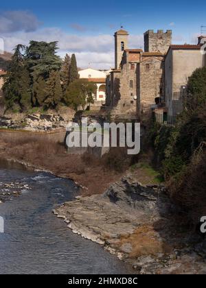 Italy Tuscany Arezzo the Subbiano village the castle Stock Photo