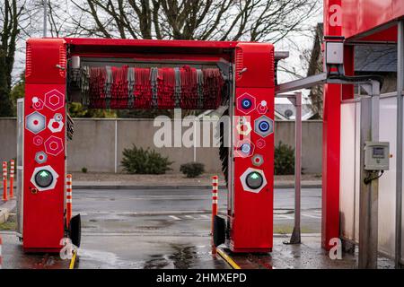 Automatic car wash for passenger cars,stationary car wash Stock Photo